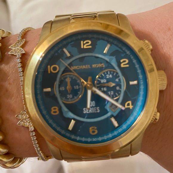 Michael Kors Hunger Stop Turquoise Watch - Picture 2 of 5